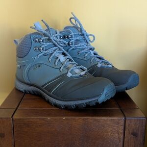 KEEN Women's Grey/Blue Hiking Boots